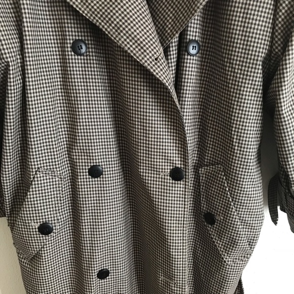 Vintage Misty Harbor Checkered Trenchcoat - Picture 6 of 8